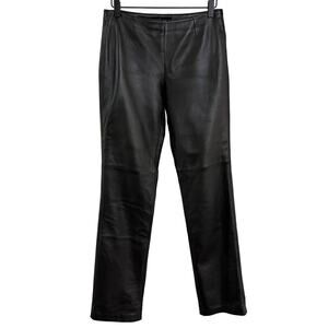 MODA International Dark Brown Leather Pants Size 4